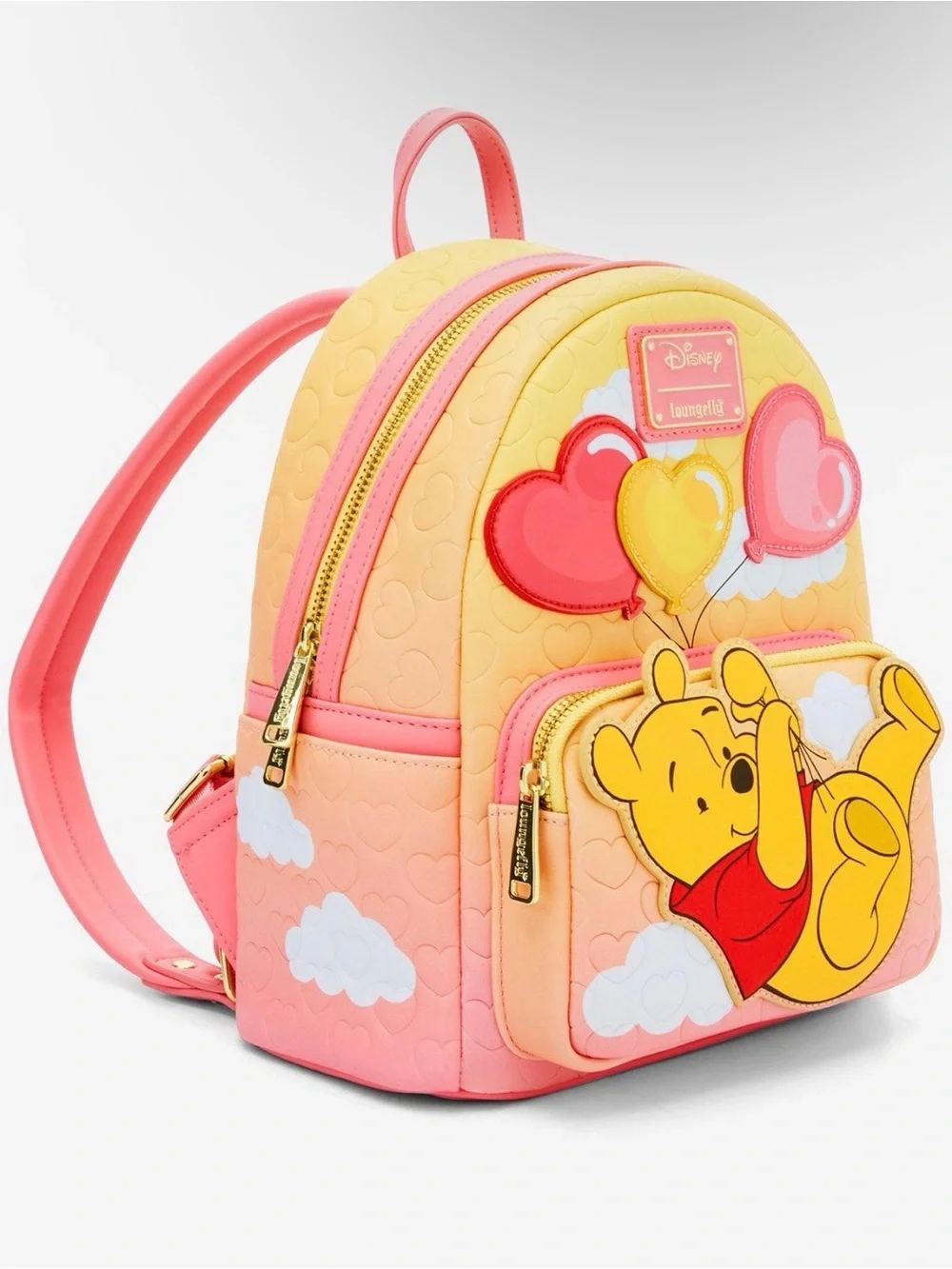 New Loungefly Disney Winnie the Pooh Heart Balloon Pooh Bear Mini Backpack